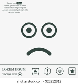 Face sign icon, vector illustration. Flat design style