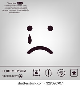 Face sign icon, vector illustration. Flat design style