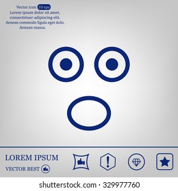 Face sign icon, vector illustration. Flat design style