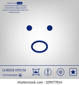Face sign icon, vector illustration. Flat design style