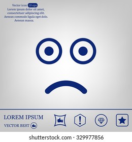 Face sign icon, vector illustration. Flat design style