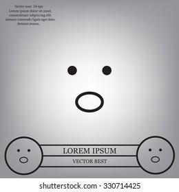 Face sign icon, vector illustration. Flat design style