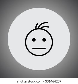 Face sign icon, vector illustration. Flat design style 