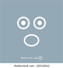 Face sign icon, vector illustration. Flat design style