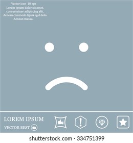 Face sign icon, vector illustration. Flat design style