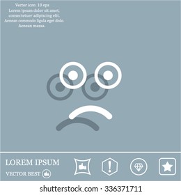 Face sign icon, vector illustration. Flat design style