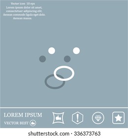 Face sign icon, vector illustration. Flat design style