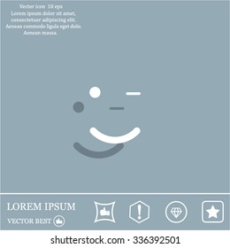 Face sign icon, vector illustration. Flat design style