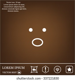 Face sign icon, vector illustration. Flat design style