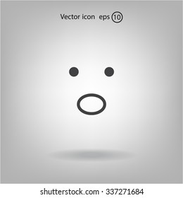 Face sign icon, vector illustration. Flat design style