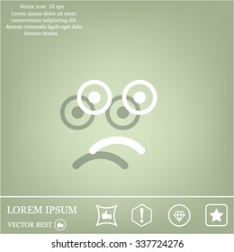 Face sign icon, vector illustration. Flat design style