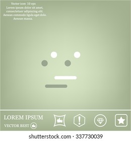 Face sign icon, vector illustration. Flat design style