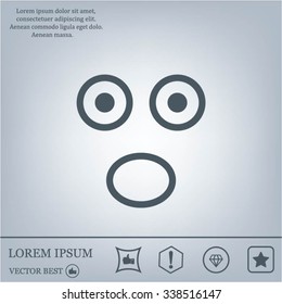 Face sign icon, vector illustration. Flat design style