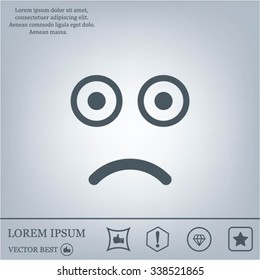 Face sign icon, vector illustration. Flat design style