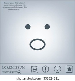Face sign icon, vector illustration. Flat design style