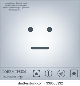 Face sign icon, vector illustration. Flat design style