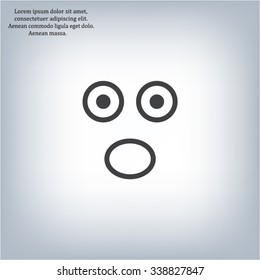 Face sign icon, vector illustration. Flat design style