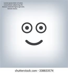 Face sign icon, vector illustration. Flat design style