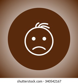 Face sign icon, vector illustration. Flat design style 
