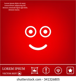 Face sign icon, vector illustration. Flat design style