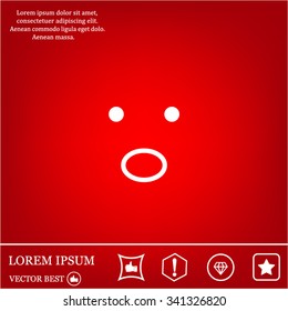 Face sign icon, vector illustration. Flat design style