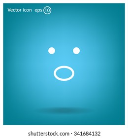 Face sign icon, vector illustration. Flat design style
