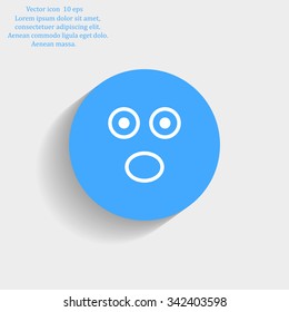 Face sign icon, vector illustration. Flat design style