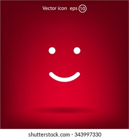 Face sign icon, vector illustration. Flat design style