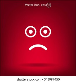 Face sign icon, vector illustration. Flat design style