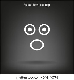 Face sign icon, vector illustration. Flat design style