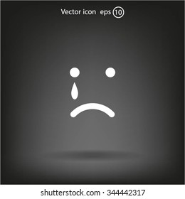 Face sign icon, vector illustration. Flat design style