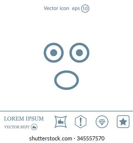 Face sign icon, vector illustration. Flat design style