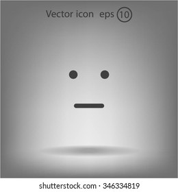 Face sign icon, vector illustration. Flat design style