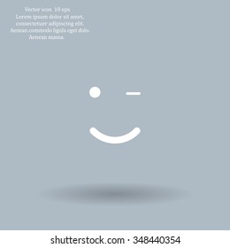 Face sign icon, vector illustration. Flat design style