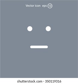 Face sign icon, vector illustration. Flat design style