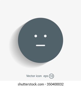 Face sign icon, vector illustration. Flat design style