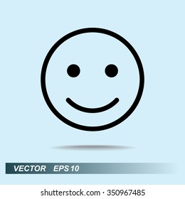 Face sign icon, vector illustration. Flat design style 