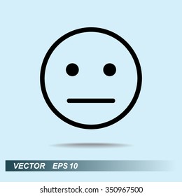 Face sign icon, vector illustration. Flat design style 