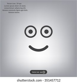 Face sign icon, vector illustration. Flat design style