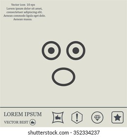 Face sign icon, vector illustration. Flat design style