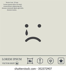 Face sign icon, vector illustration. Flat design style