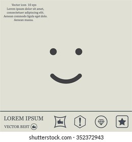 Face sign icon, vector illustration. Flat design style