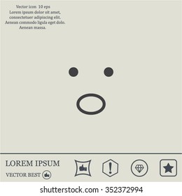 Face sign icon, vector illustration. Flat design style