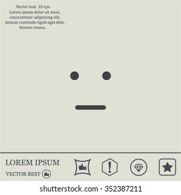 Face sign icon, vector illustration. Flat design style