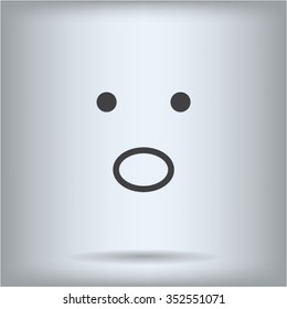 Face sign icon, vector illustration. Flat design style