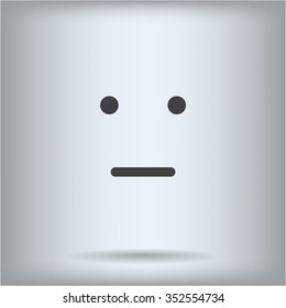 Face sign icon, vector illustration. Flat design style