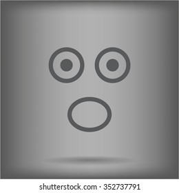 Face sign icon, vector illustration. Flat design style