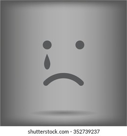 Face sign icon, vector illustration. Flat design style