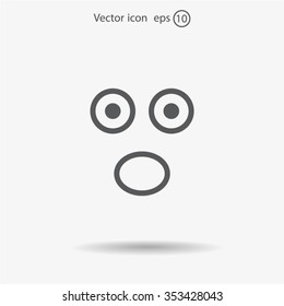 Face sign icon, vector illustration. Flat design style
