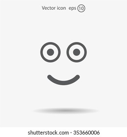 Face sign icon, vector illustration. Flat design style